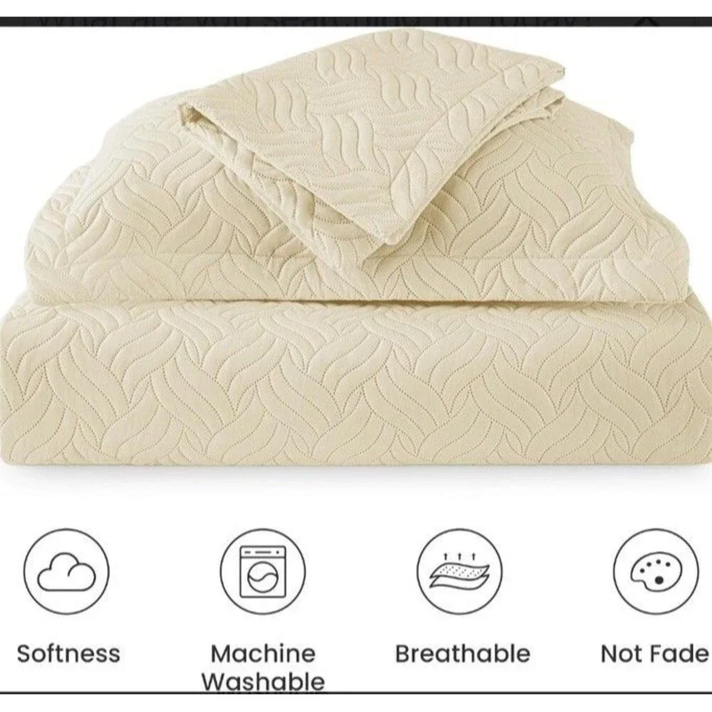 Love's cabin Quilts for Queen Bed Camel Bedspreads Bedding Set -